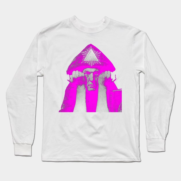 Crowley in Pink Long Sleeve T-Shirt by dwatkins